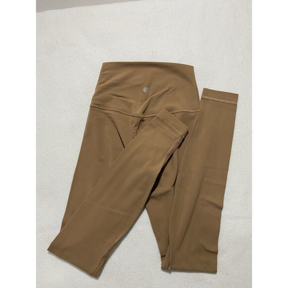 Lululemon Align Pant 28” Leggings Size 2 Brown Camel Tan High Rise Yoga Pants - Picture 7 of 10